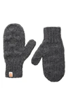 Sh T That I Knit The Motley Merino Wool Mittens In Charcoal