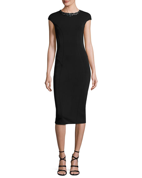 Ted Baker Dardee Embellished Bodycon Dress, Black | ModeSens