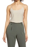 Nordstrom Everyday Satin Camisole In Tan Cobblestone