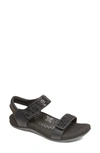 Aetrex Marcy Sandal In Black Faux Leather