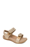 Aetrex Marcy Sandal In Champagne Faux Leather