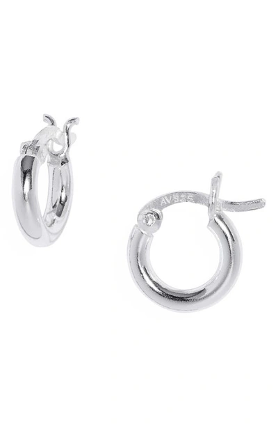 Argento Vivo Sterling Silver Small Hoop Earrings In Silver