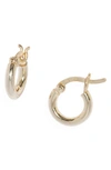 Argento Vivo Sterling Silver Small Hoop Earrings In Gold