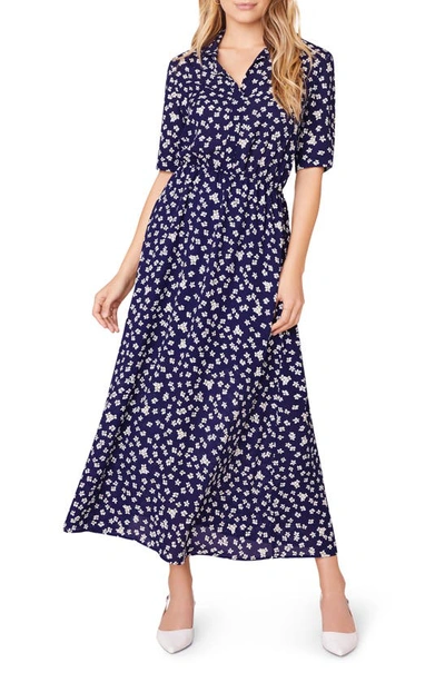 Bb Dakota X Steve Madden The Floral Education Midi Dress In Oil Slick
