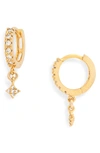 Set & Stones Grace Huggie Hoop Earrings In Gold