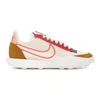 Nike Waffle Racer 2x Suede-trimmed Ripstop Sneakers In Monarch,pearl White,hyper Crimson,siren Red