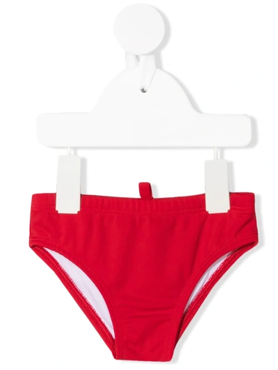 Dsquared2 Babies' Logo-print Swim Trunks In Red
