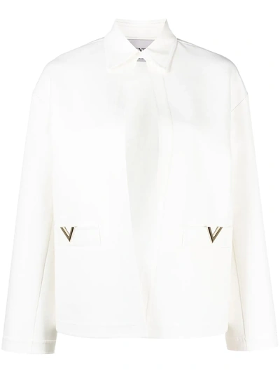 Valentino Flared-sleeve Blazer In White