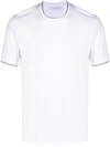 Cruciani Contrast-tip T-shirt In White