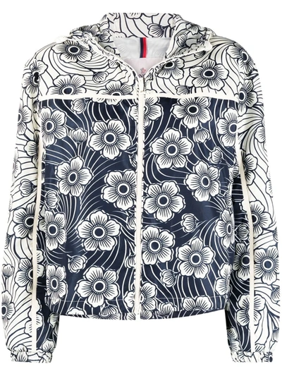 Moncler Womens Multi Keragan Floral-print Shell Jacket S In White