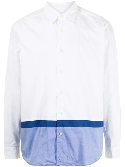 Sophnet Hem Paneled Regular Collar Shirt In White