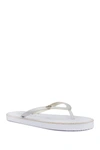 Juicy Couture Women's Sparks Flat Thong Sandals Women's Shoes In Clear Iridescent