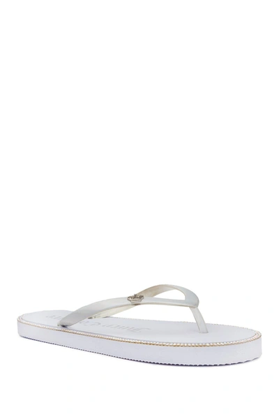Juicy Couture Women's Sparks Flat Thong Sandals Women's Shoes In Clear Iridescent