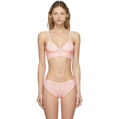 Stella Mccartney Clementine Glancing Soft-cup Lace Bra In 691 Sherber