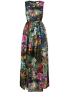 Mary Katrantzou Shaw Moire Silk-jacquard Gown In Rose Garden