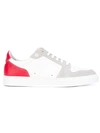 Ami Alexandre Mattiussi Contrast-panel Low-top Leather And Suede Trainers In White