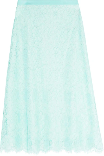 Christopher Kane Corded Lace And Crepe Midi Skirt