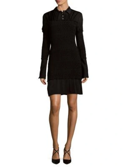 Opening Ceremony Embroidered Short Dress In Black