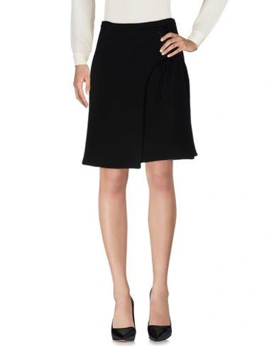 Carven Knee Length Skirt In Black