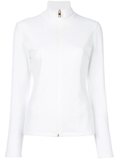 Fendi Fitted Zip Front Jacket - White