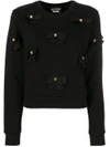 Boutique Moschino Bows Applique Sweatshirt In Black