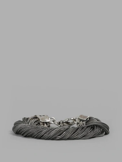 Emanuele Bicocchi Silver Twisted Bracelet