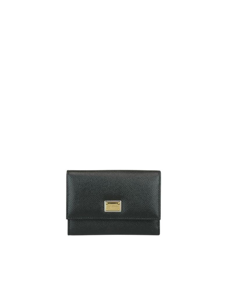 Dolce & Gabbana Dauphine Black Leather Wallet | ModeSens