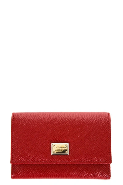 Dolce & Gabbana Dauphine Red Leather Wallet