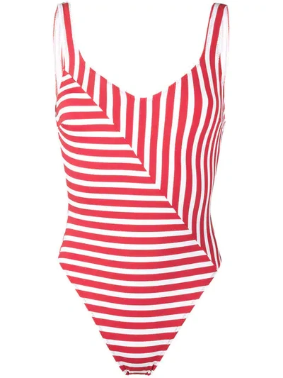 Araks Harley Striped Swimsuit In Red