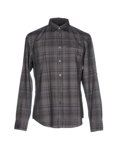 John Varvatos Checked Shirt In Lead