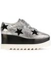 Stella Mccartney Elyse Lace-up Platform Shoes In Grey