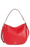 Kate Spade Jackson Street Mylie Leather Hobo - Red In Red Carpet/gold