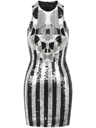 Balmain Paris Dress In Silver