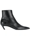 Balenciaga Black Patent Slash Heel Boots