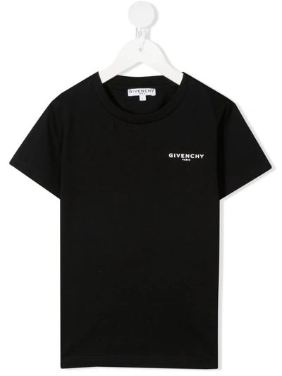 Givenchy Kids' Logo-print Cotton T-shirt In Black