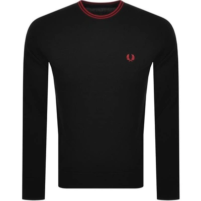 Fred Perry Crew Neck Knit Jumper Black