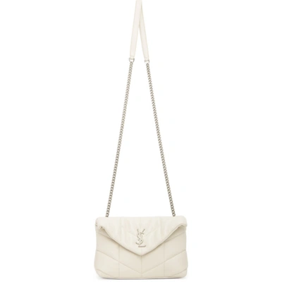 Saint Laurent Off-white Toy Loulou Bag In 9207 White