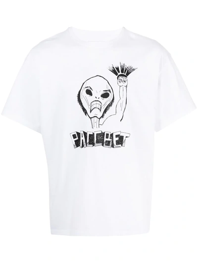 Paccbet Printed Short Sleeves T-shirt In White