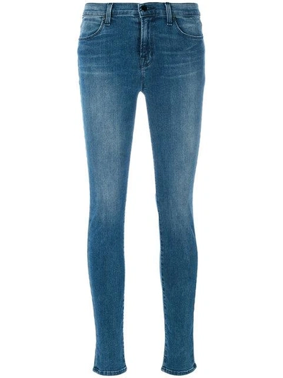 J Brand Stonewashed Skinny Jeans - Blue