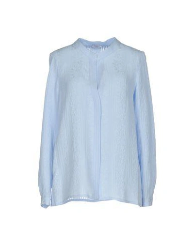 Vilshenko Silk Shirts & Blouses In Sky Blue