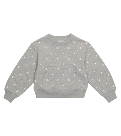 Burberry Kids Star And Monogram Sweatshirt (3-14 Years) In Grey