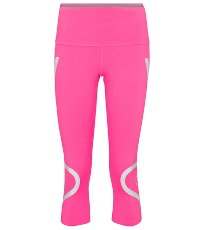 Adidas By Stella Mccartney Three-quarter Length Sports Leggings In Fuchsia