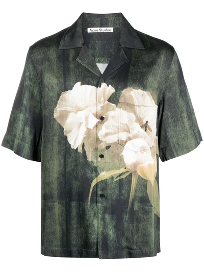 Acne Studios Simon Floral Short-sleeved Shirt In Floral Shirt