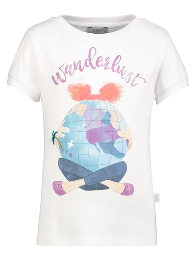 Il Gufo Kids' Wanderlust Print T-shirt In White