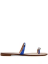 Giuseppe Zanotti Crystal Toe Strap Sandals In Blue