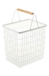 Yamazaki Tosca White Laundry Basket In White Large