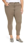Wit & Wisdom 'ab'solution High Waist Ankle Skinny Pants In Brindle Olive