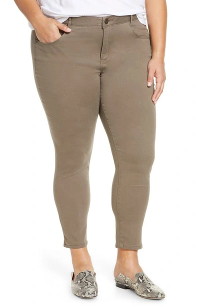 Wit & Wisdom 'ab'solution High Waist Ankle Skinny Pants In Brindle Olive