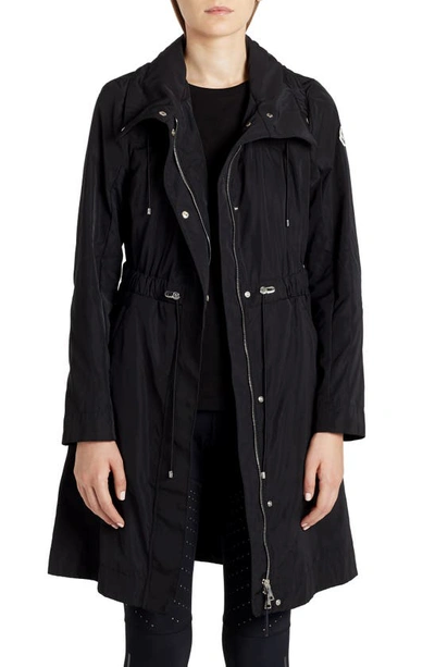 Moncler Malachite Hooded Rain Jacket In Black