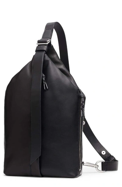 Rag & Bone Hayden Zip Napa Sling Shoulder Bag In Black
